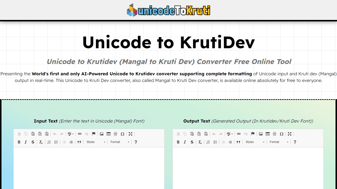 Unicode to Kruti Dev 