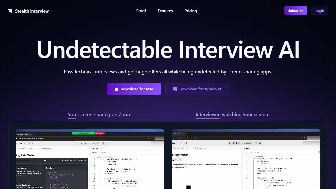 Stealth Interview