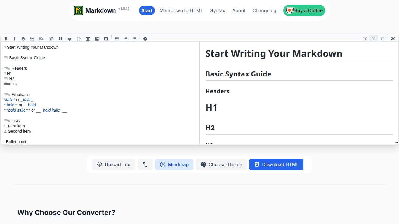 Markdown to HTML