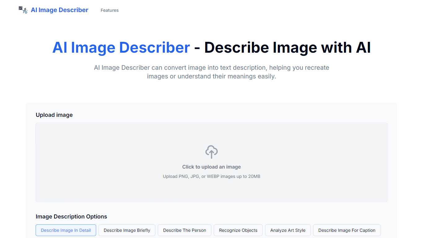 AI Image Describer