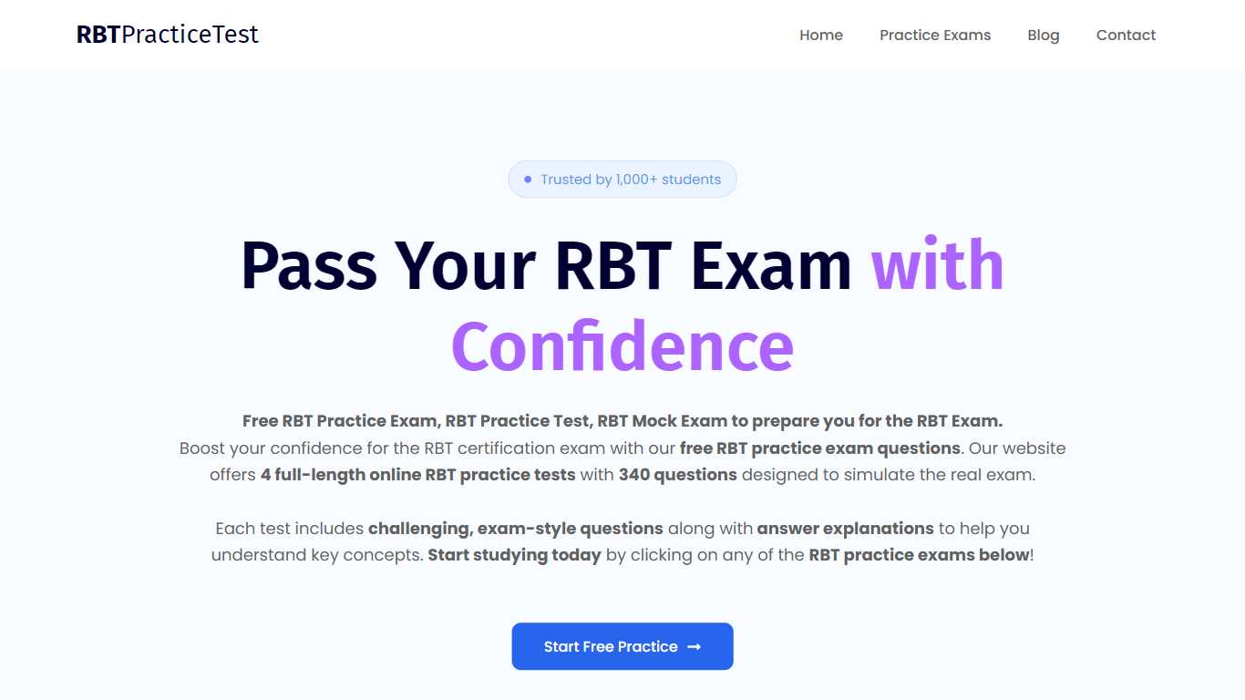RBT Practice Exam