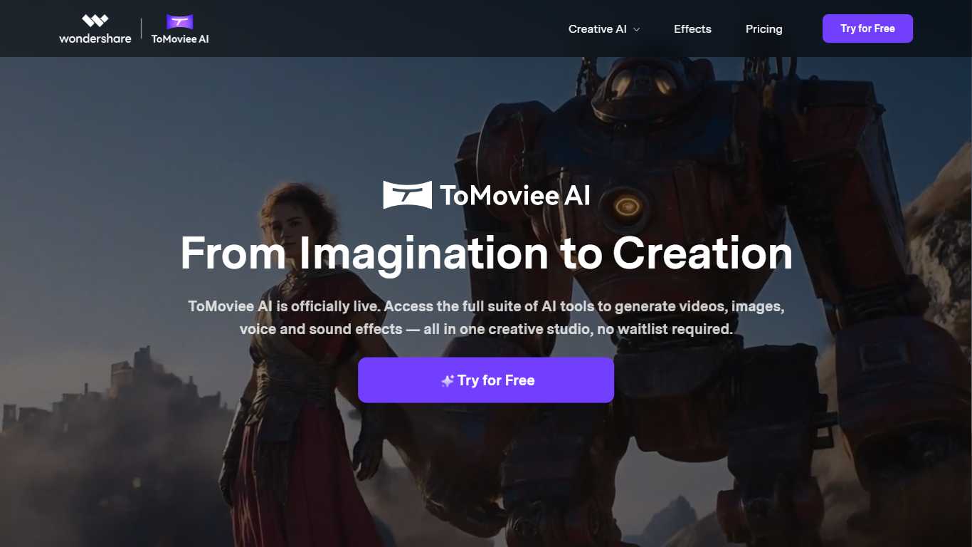 WonderShare ToMoviee AI