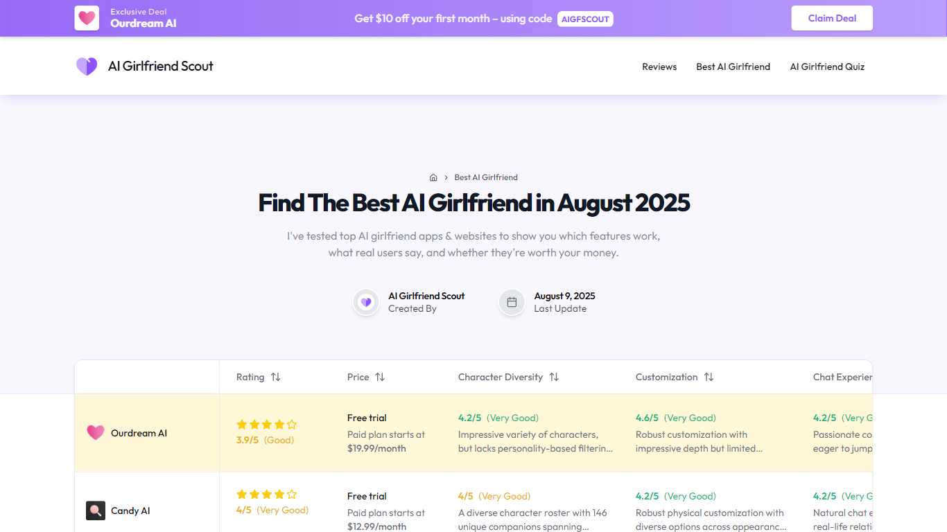 AI Girlfriend Scout