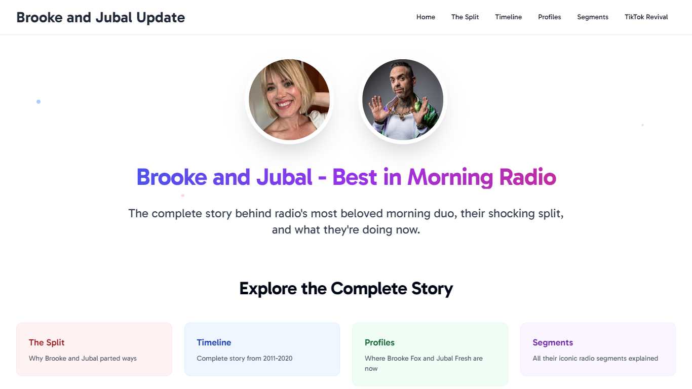 Brooke & Jubal in the Morning