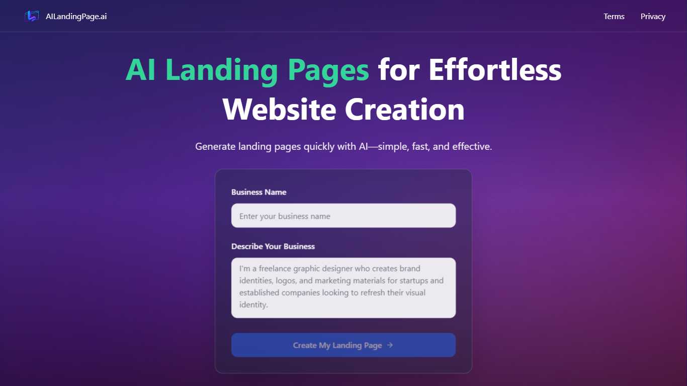 AI LandingPage