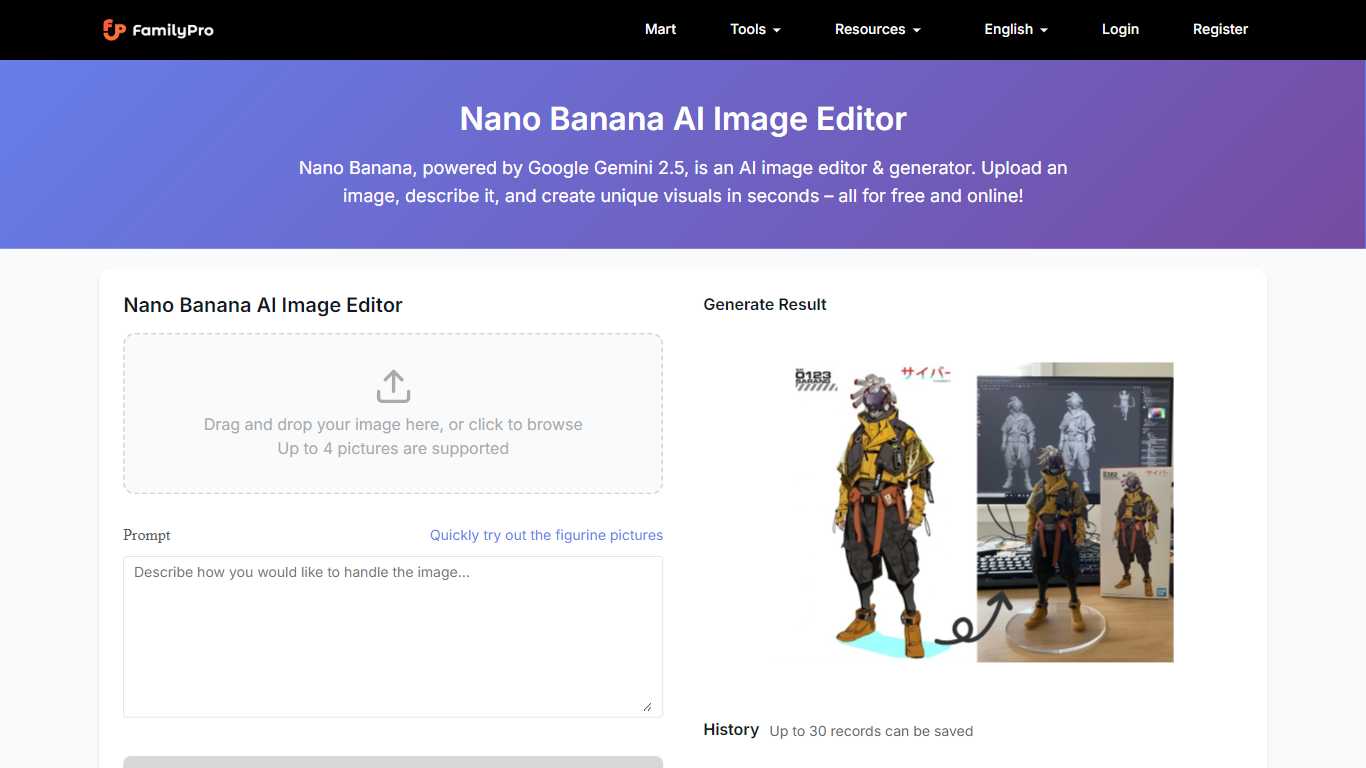 Nano Banana AI Image Editor by FamilyPro