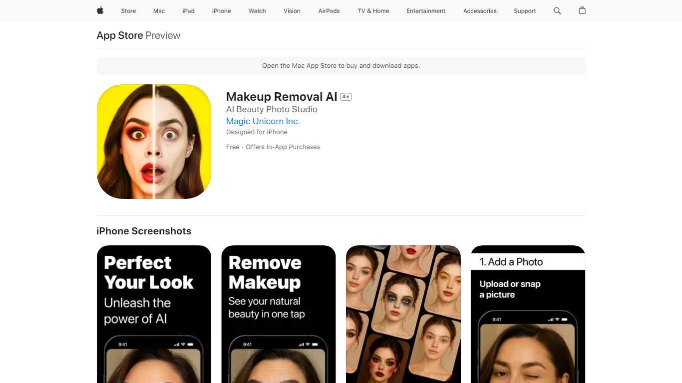 Makeup Removal AI