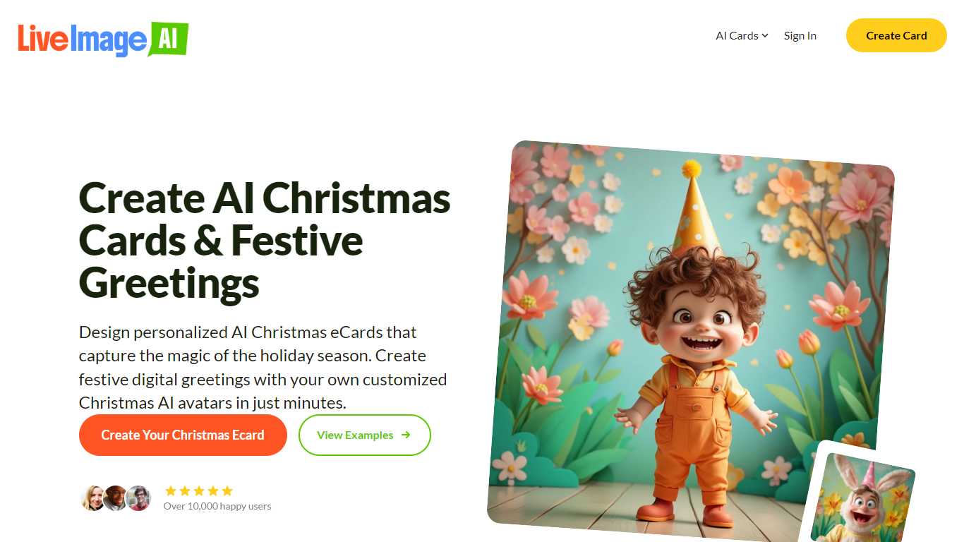LiveImage AI Christmas eCards