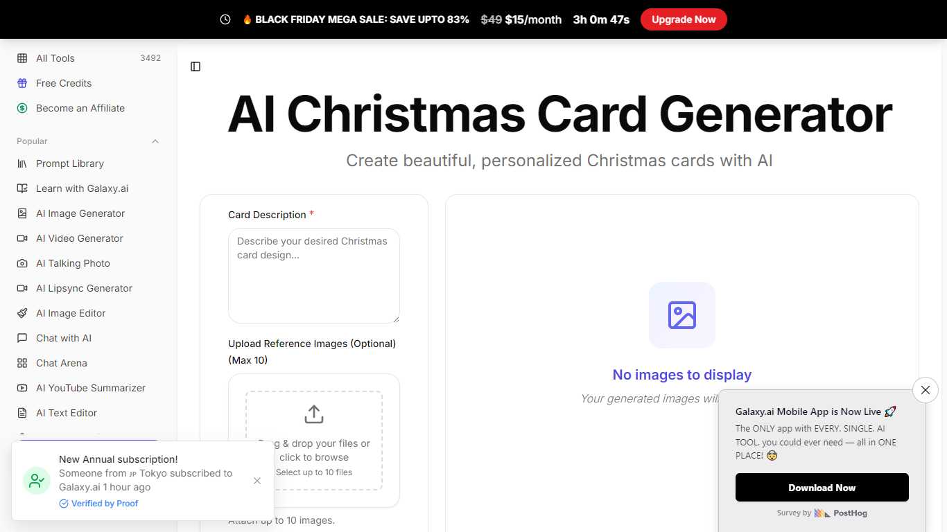 Galaxy AI Christmas Card Generator