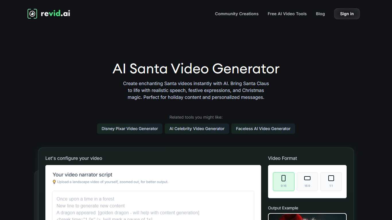Santa Video Generator - Revid