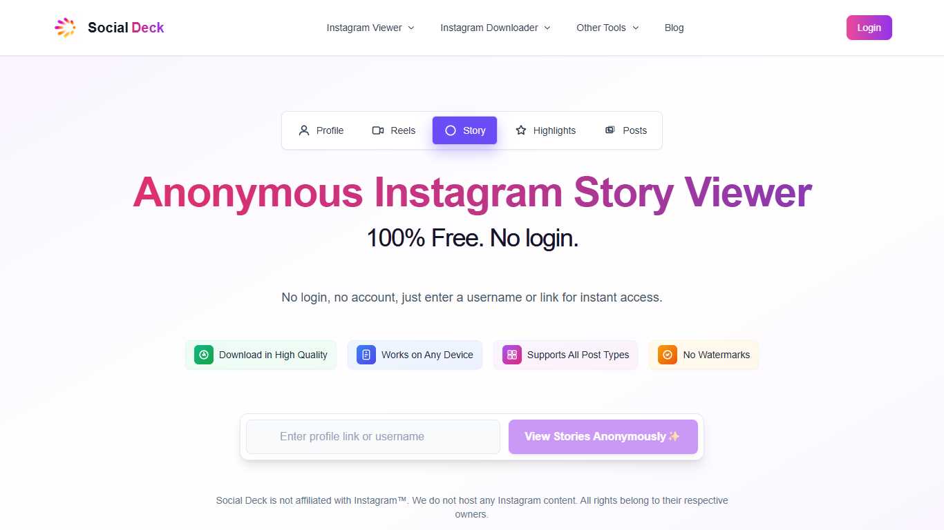 Anonymous Instagram Story Viewer