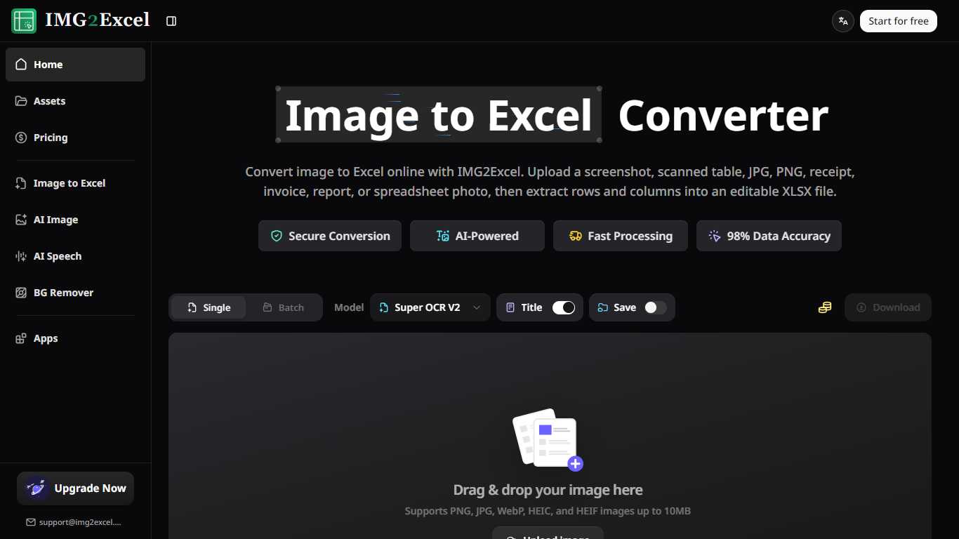 IMG2Excel