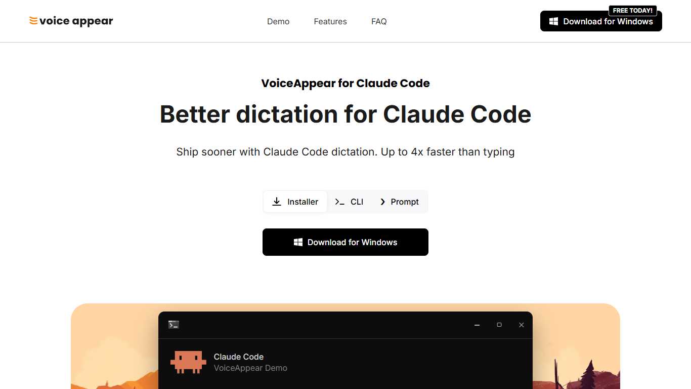 VoiceAppear - Dictation for Claude Code