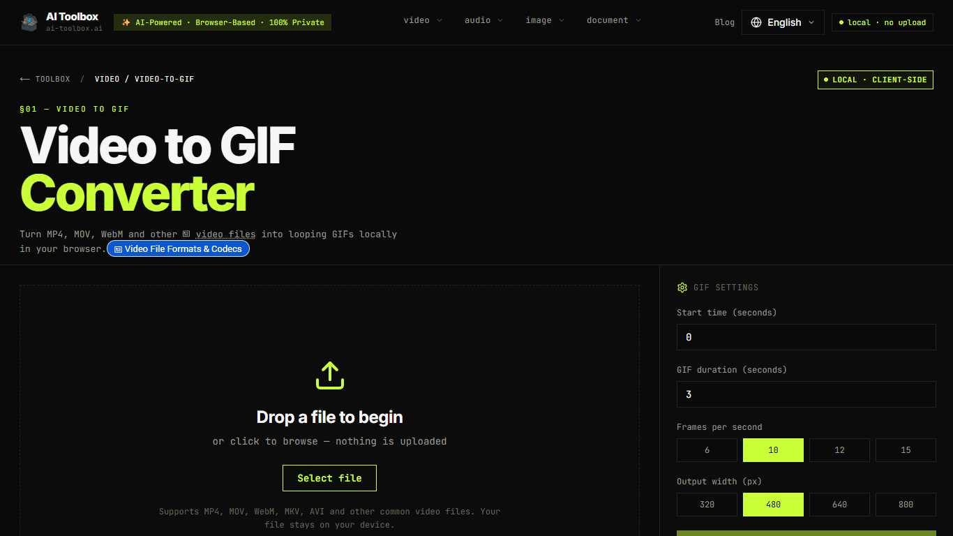 AI Toolbox Video to GIF