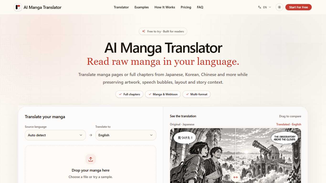 AI Manga Translator AI
