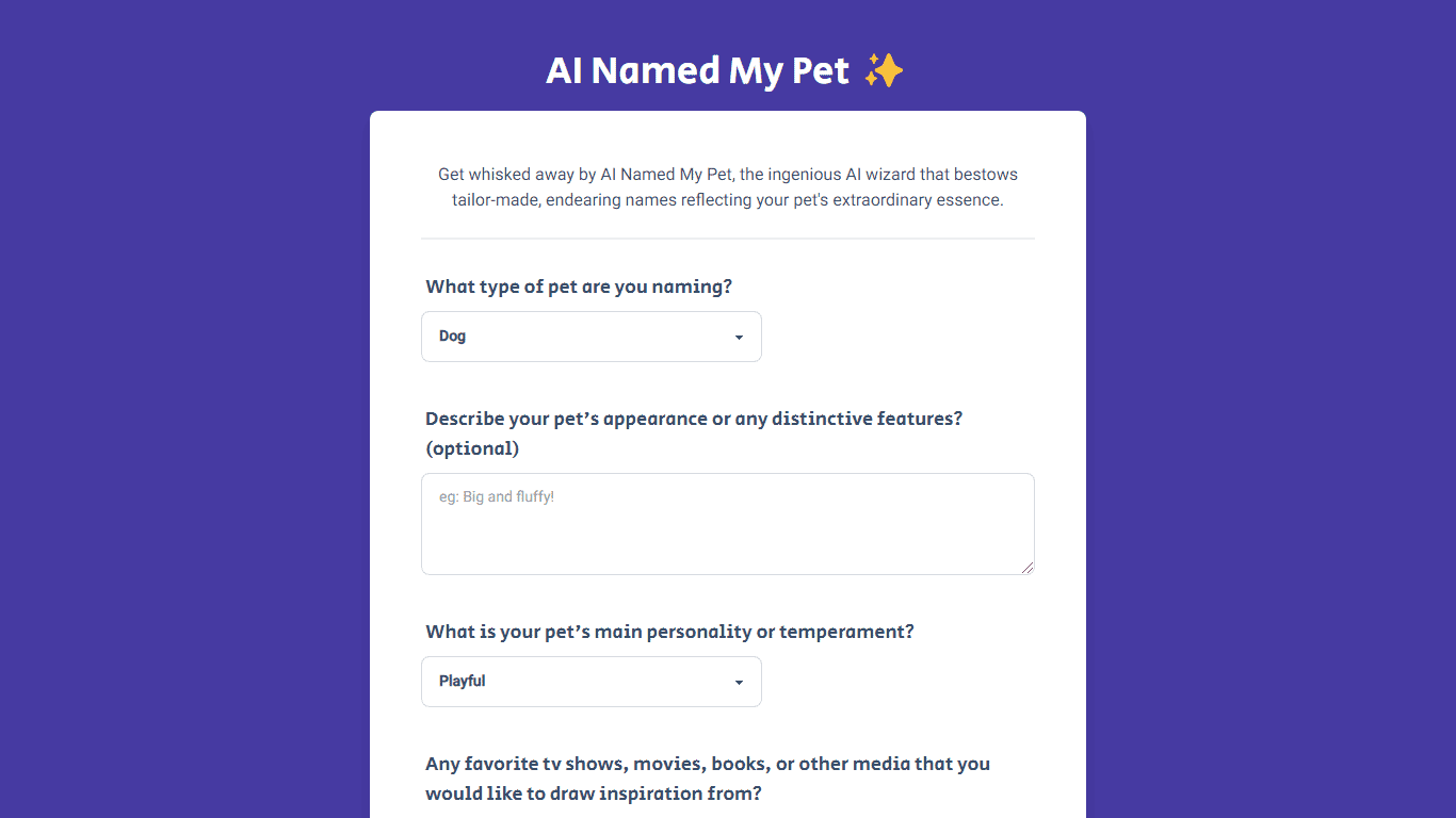AI Named My Pet