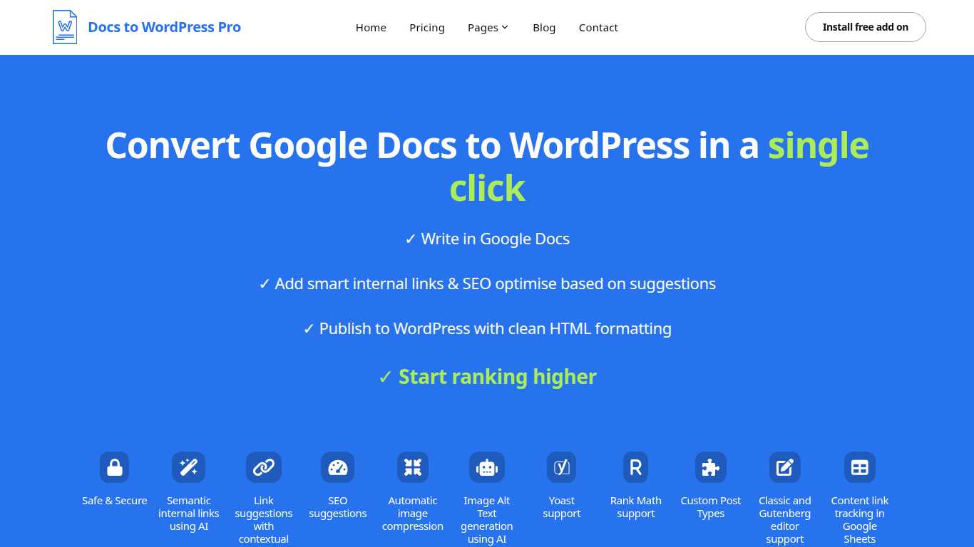 Google Docs to Wordpress