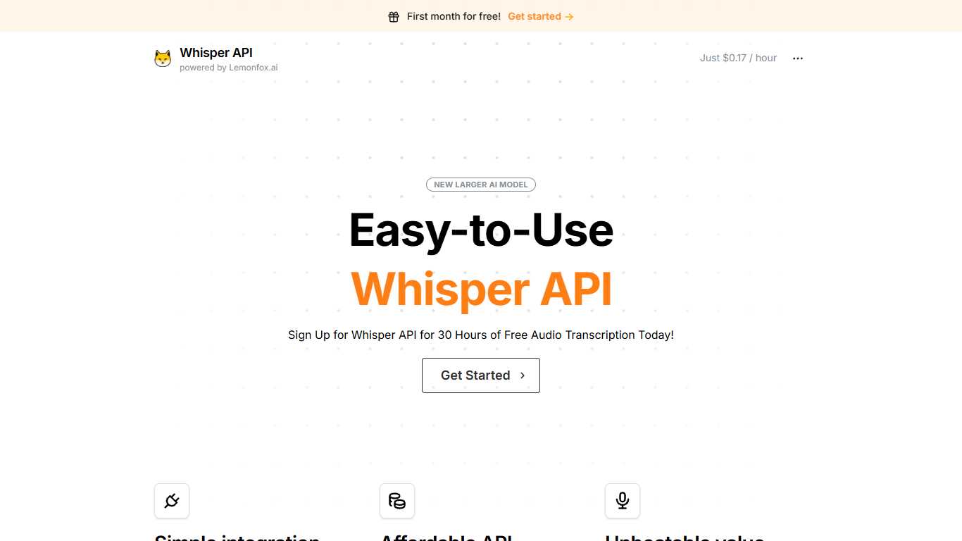 Whisper API