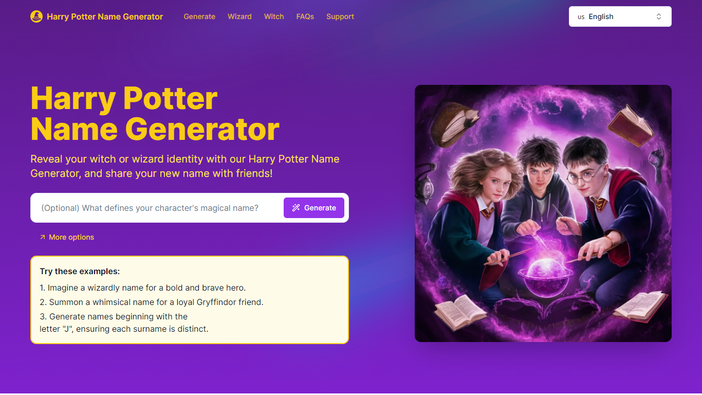 Harry Potter Name Generator