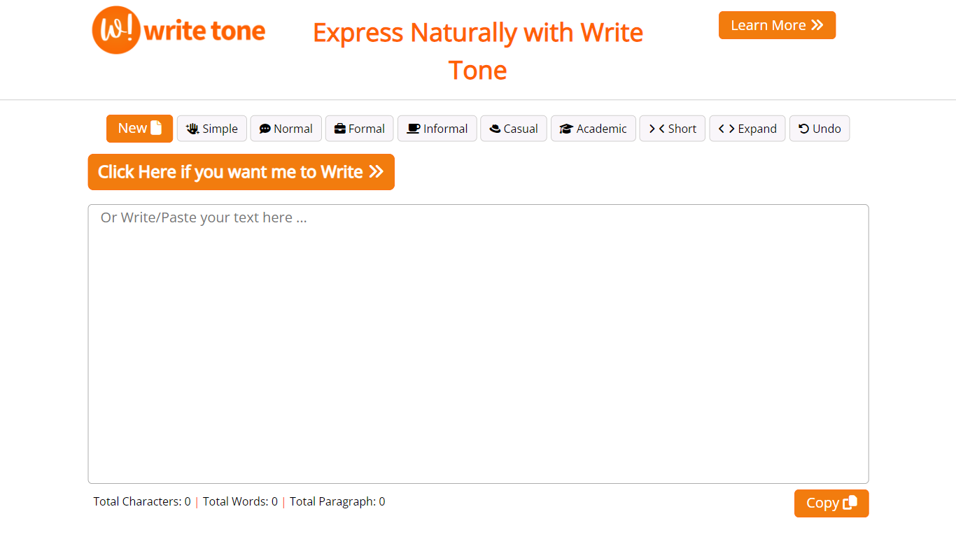 Write Tone