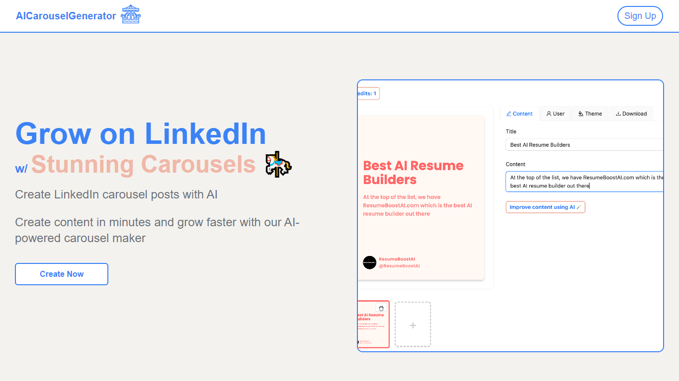 AI Carousel Generator