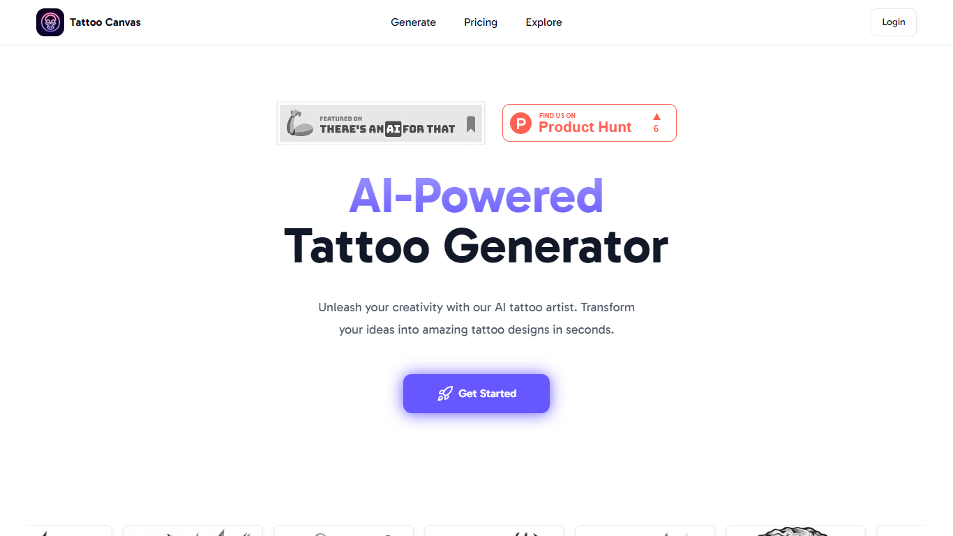 Tattoo Canvas  - AI Tattoo Generator}