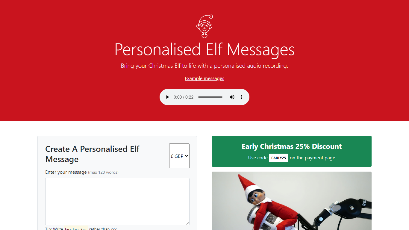 Personalised Elf Messages 