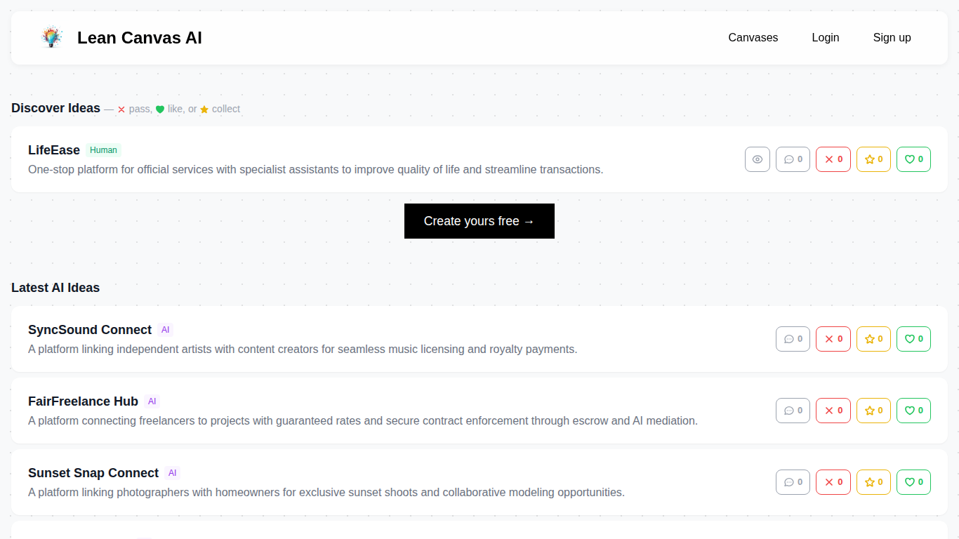 Lean Canvas AI