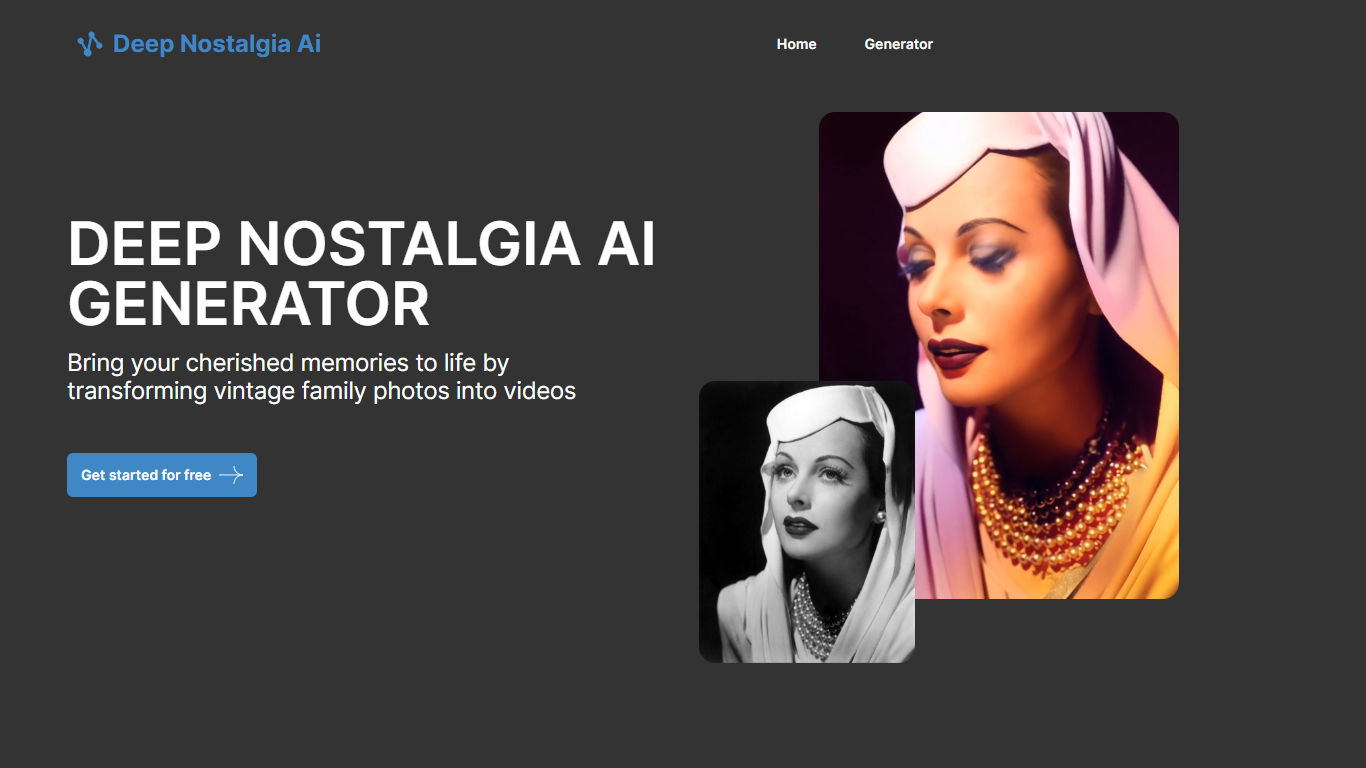 Deep Nostalgia Ai Generator