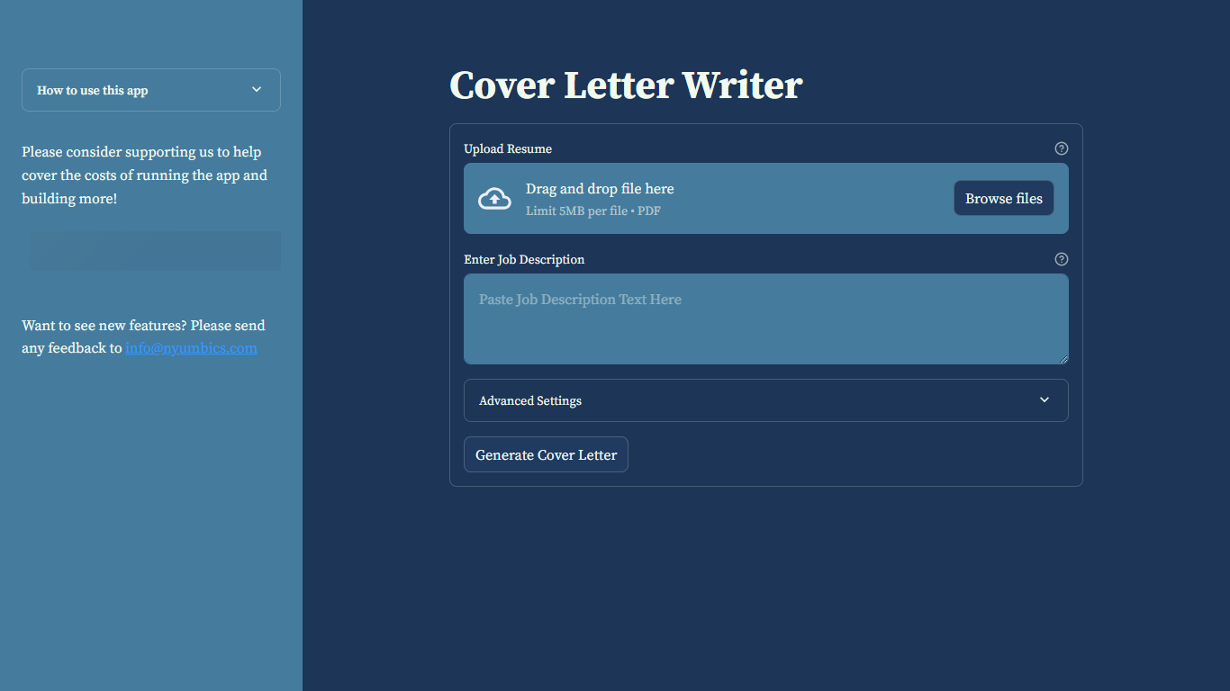 Cover Letter Writer