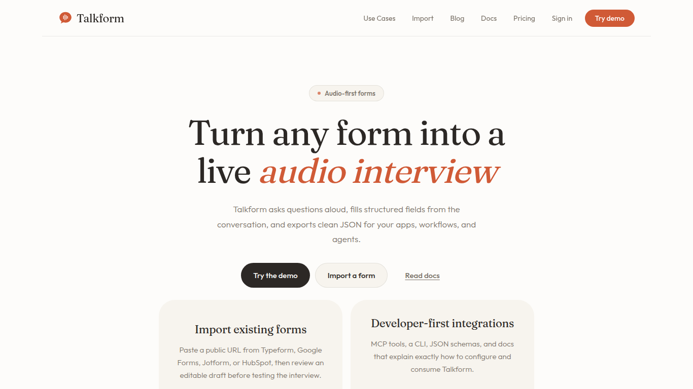 TalkForm AI