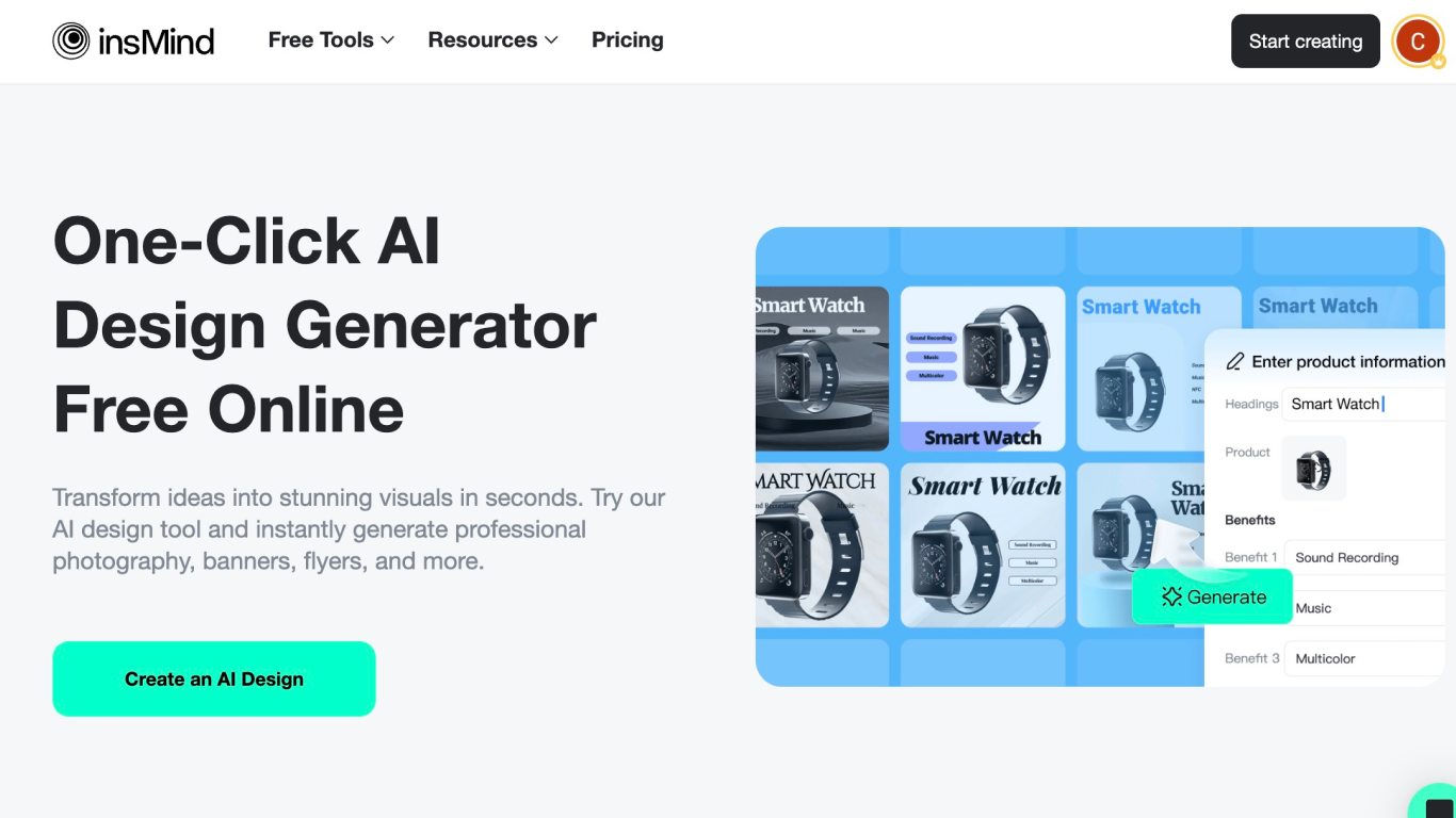 insMind AI Design Generator