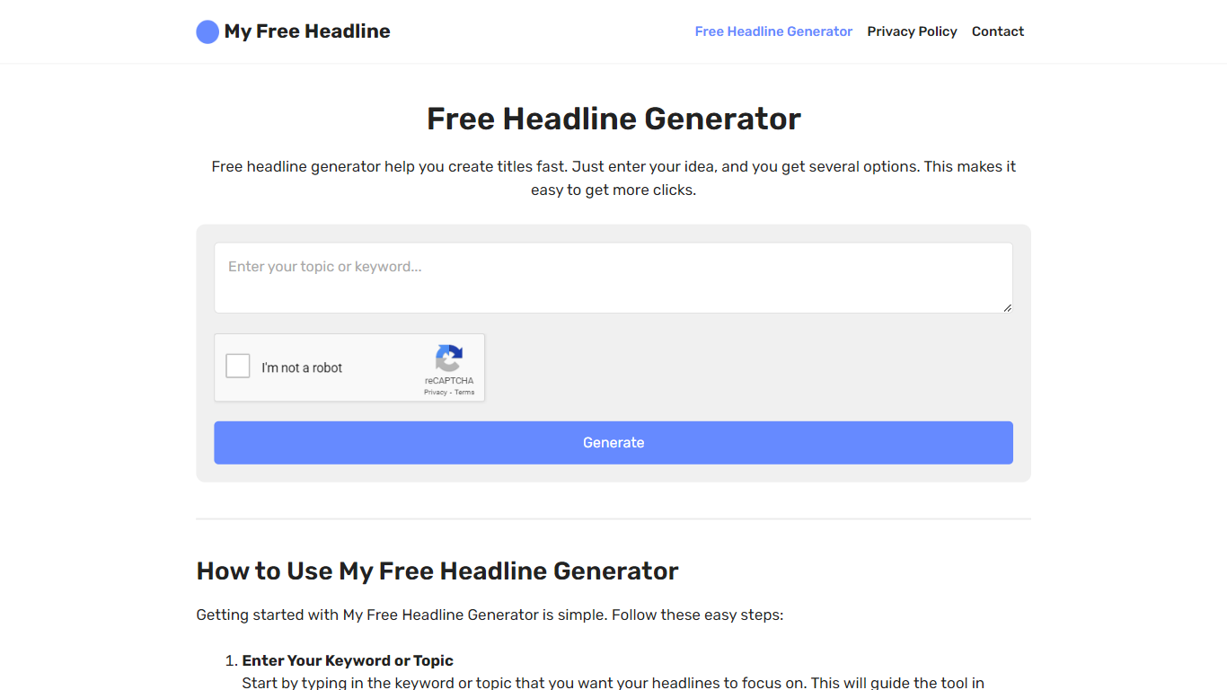 MyFreeHeadline