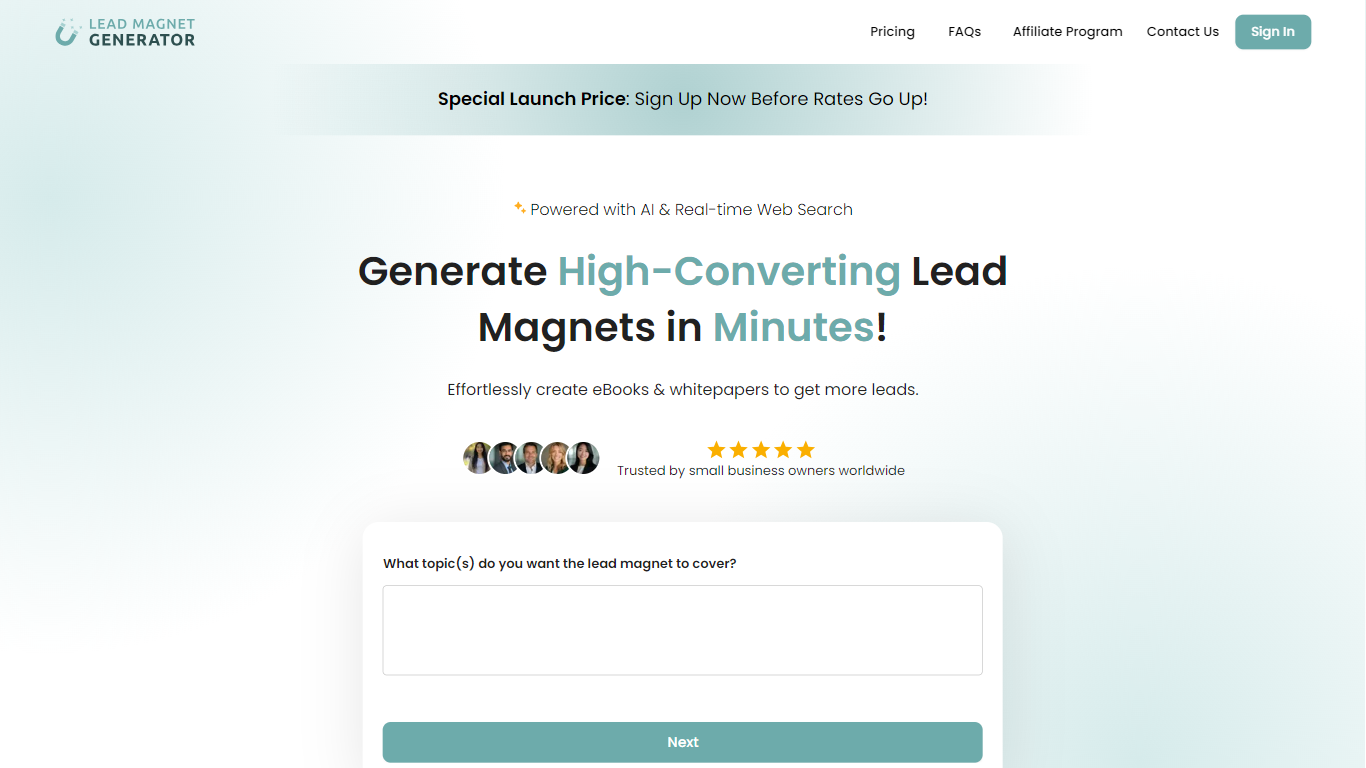 Lead Magnet Generator