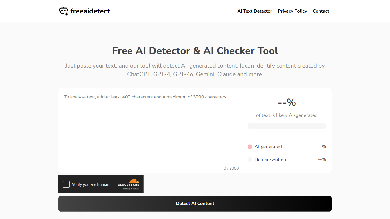 Free AI Detector