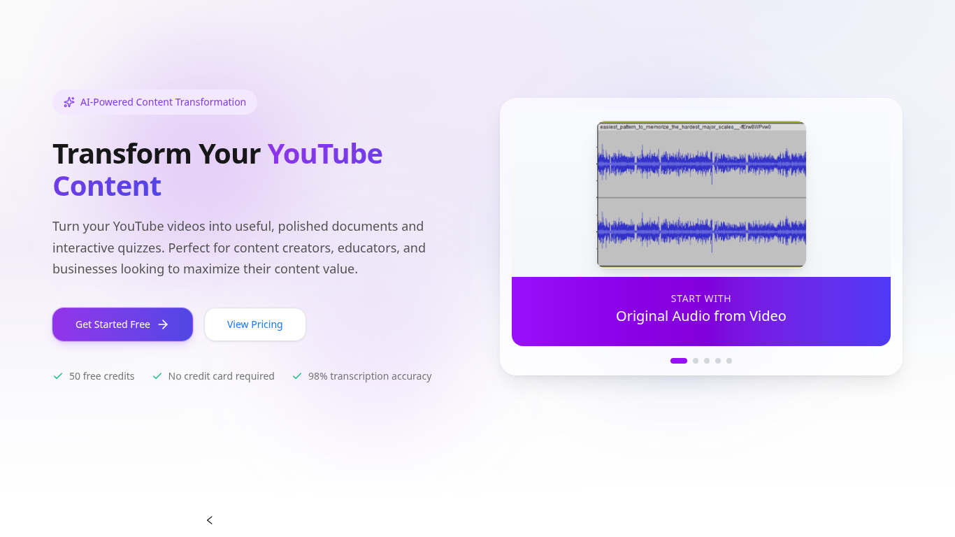 YouTube Transcript Optimizer