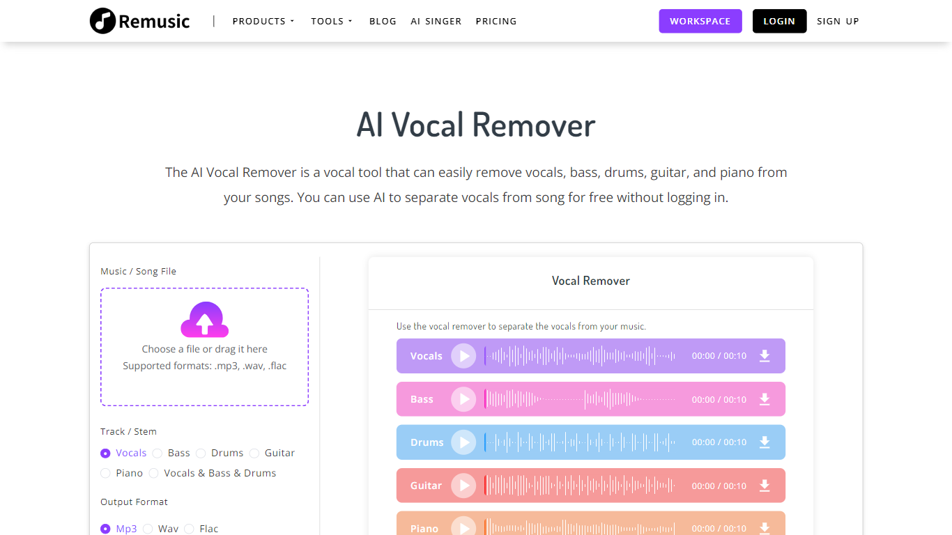 AI Vocal Remover