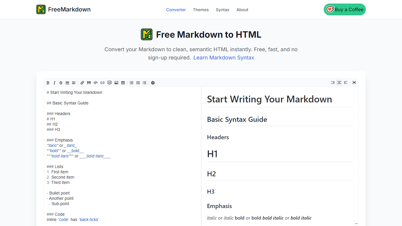 Markdown to HTML