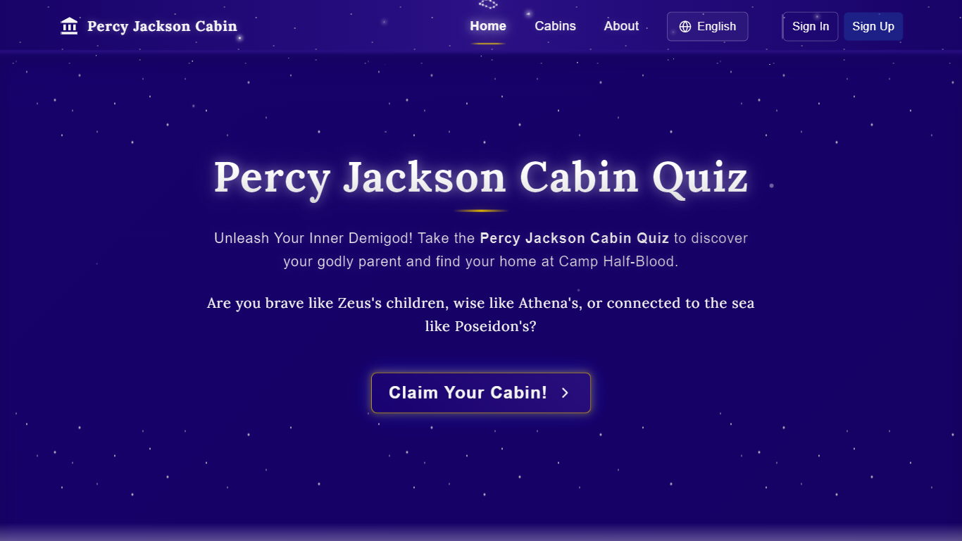 Percy Jackson Cabin