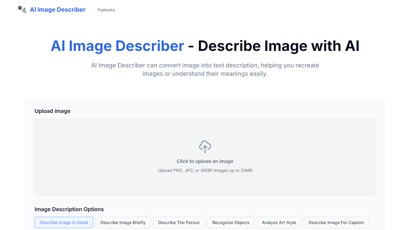AI Image Describer