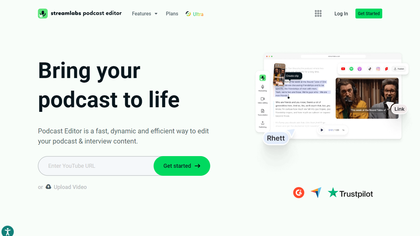 Streamlabs Podcast Editor