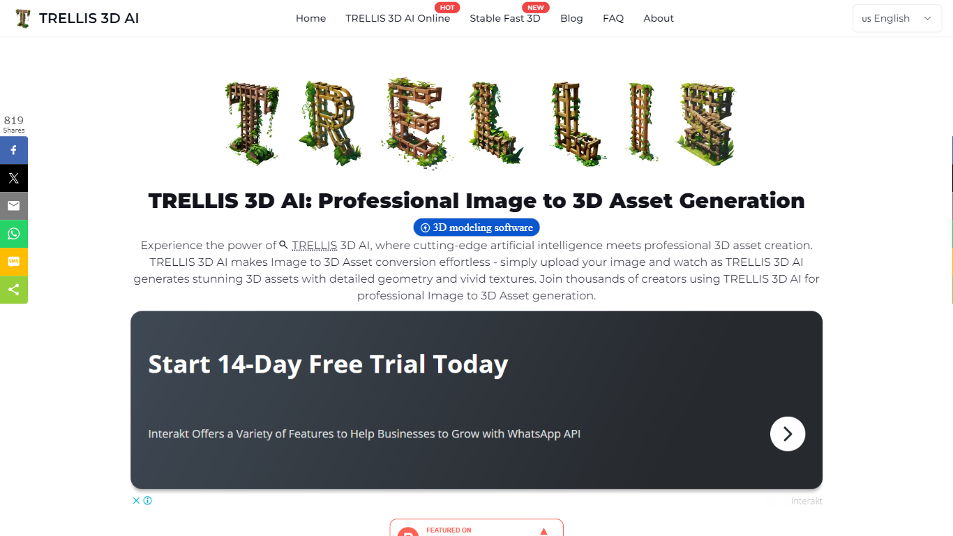 TRELLIS 3D AI