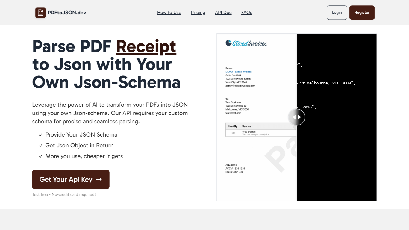 PDF to Json