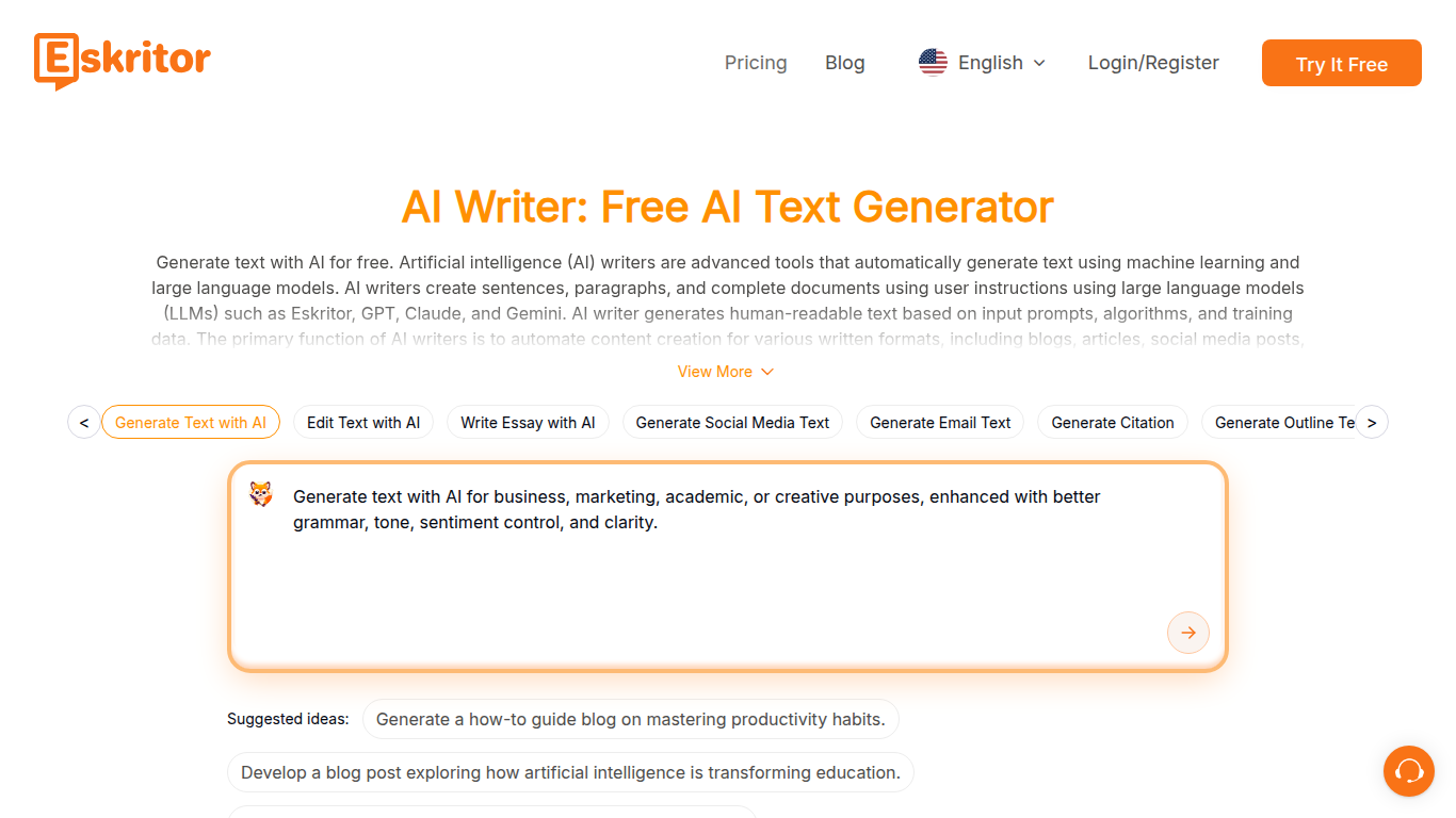 Eskritor AI
