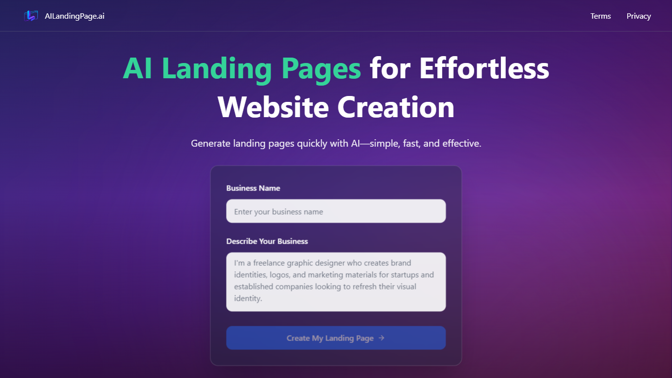 AI LandingPage