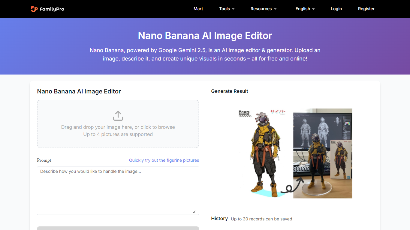 Nano Banana AI Image Editor by FamilyPro