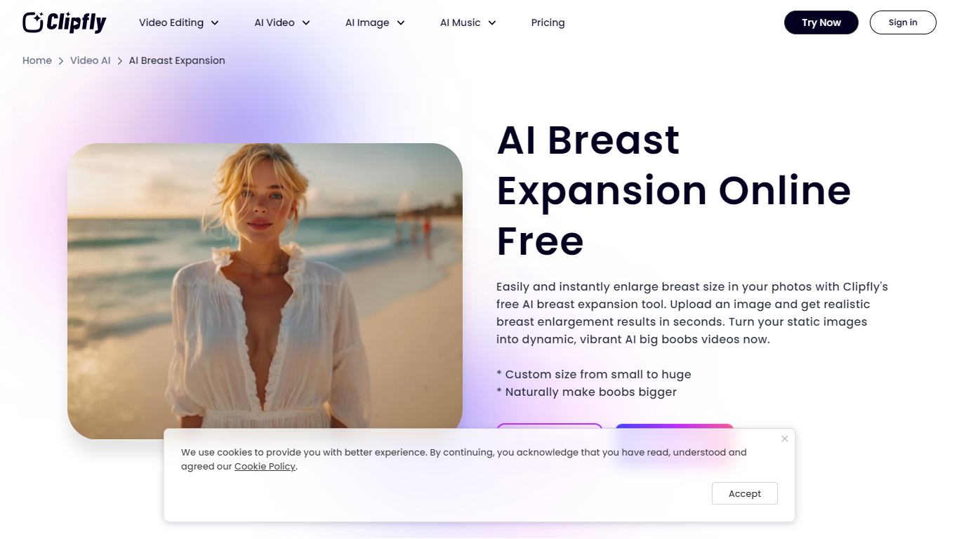 Clipfly AI Breast Expansion Tool - AI Boobs Generator}
