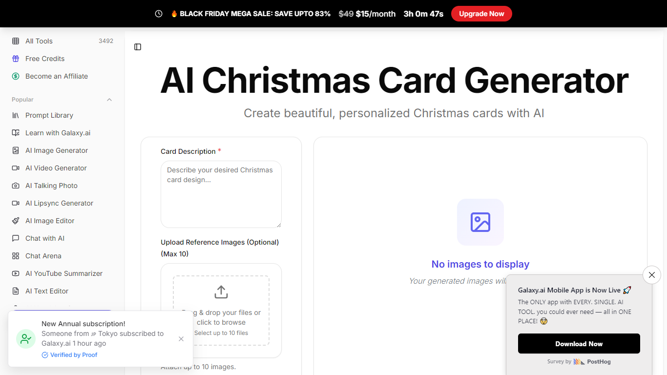 Galaxy AI Christmas Card Generator