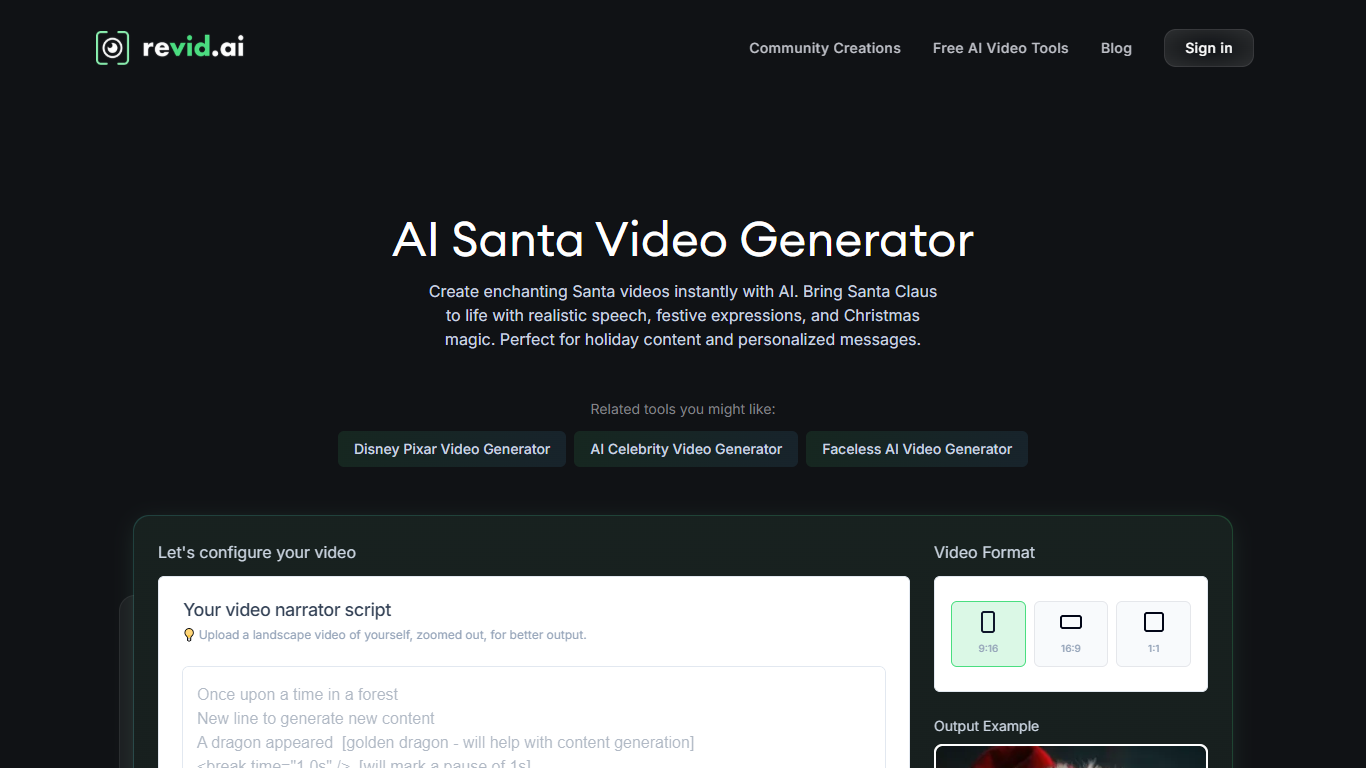 Santa Video Generator - Revid