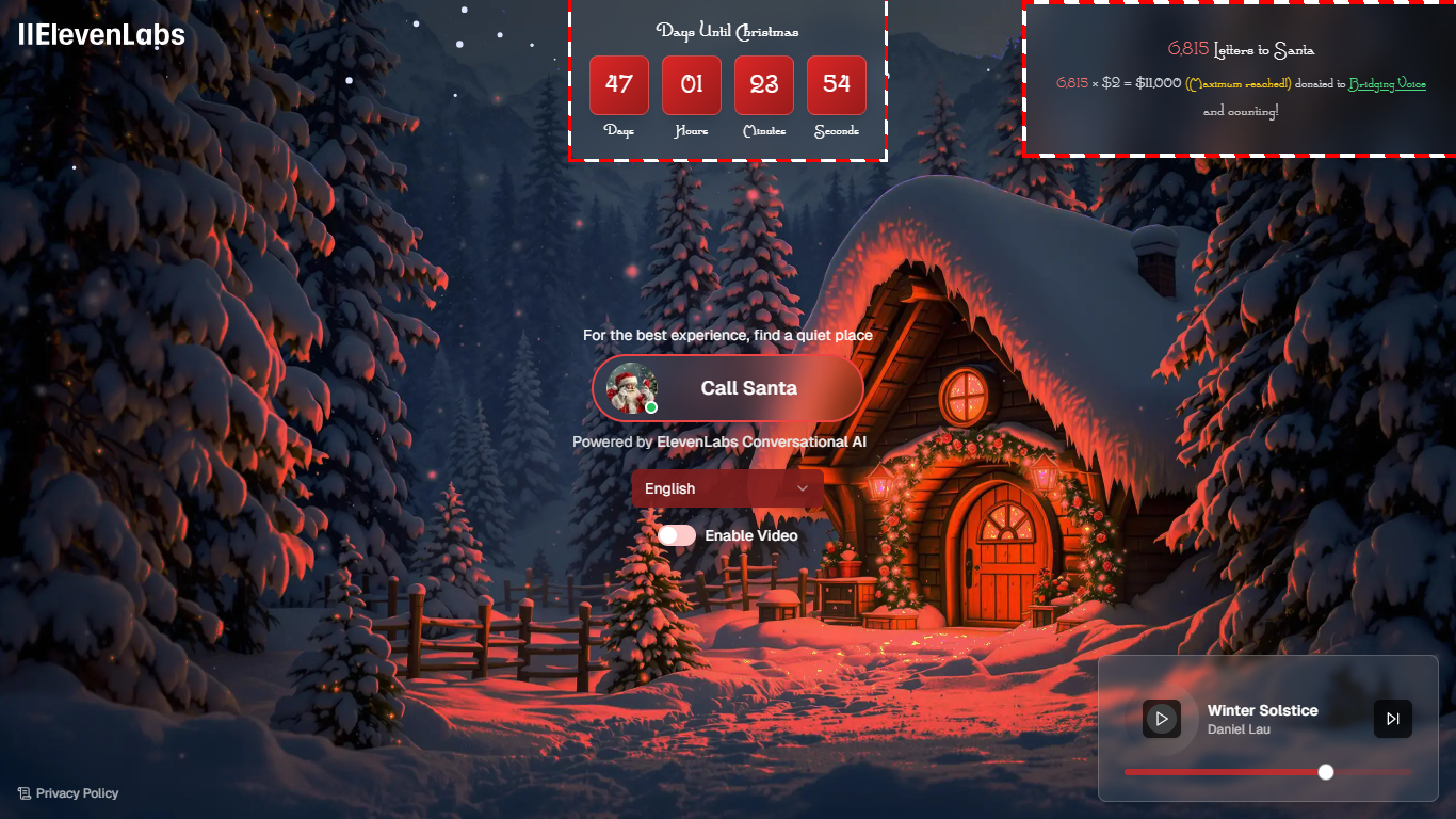 Talk to Santa by Elevenlabs - AI Christmas}